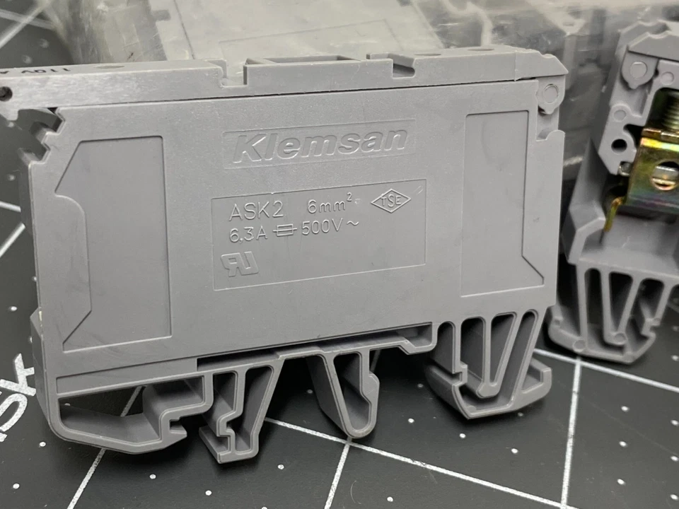 Klemsan ASK2 6mm fused terminal block Omega ASK-2LD-AC Package of 10 ( NEW ) - Image 4 of 4