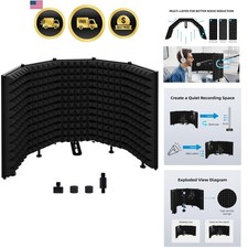 Microphone Isolation Shield Soundproof Panel for Recording Podcasting Studio