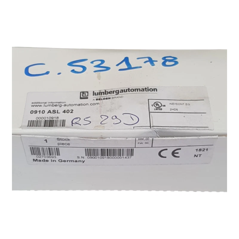 LUMBERG 0910 ASL 402 Modul Eingang Ausgang - Image 3 of 4