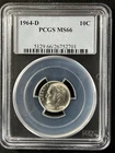 1964-D  10C Roosevelt Ten Cent PCGS MS66   26752701