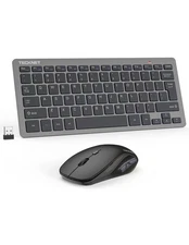 Wireless Keyboard and Mouse Combo, Mini Cordless Computer Keyboard and Mouse ...