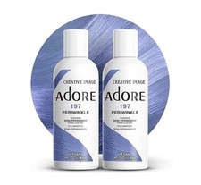  2 Pack Adore Semi Permanent Hair Dye Color 4oz  197 Peri Winkle 