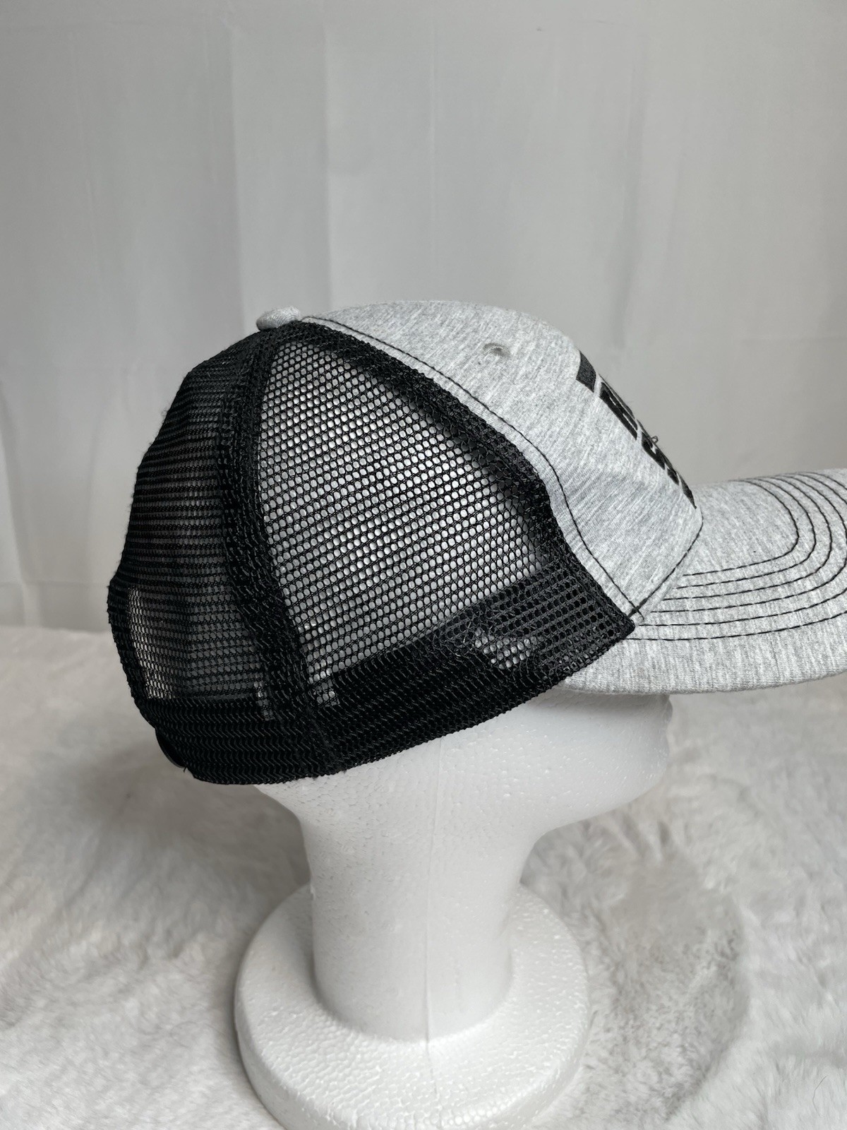 Rock Solid SnapBack Hat Cap Trucker Hat Black Gray - image 4