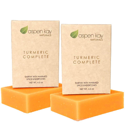 Turmeric Soap Bar (2 Pack) for Body & Face, Made with Natural and Organic
