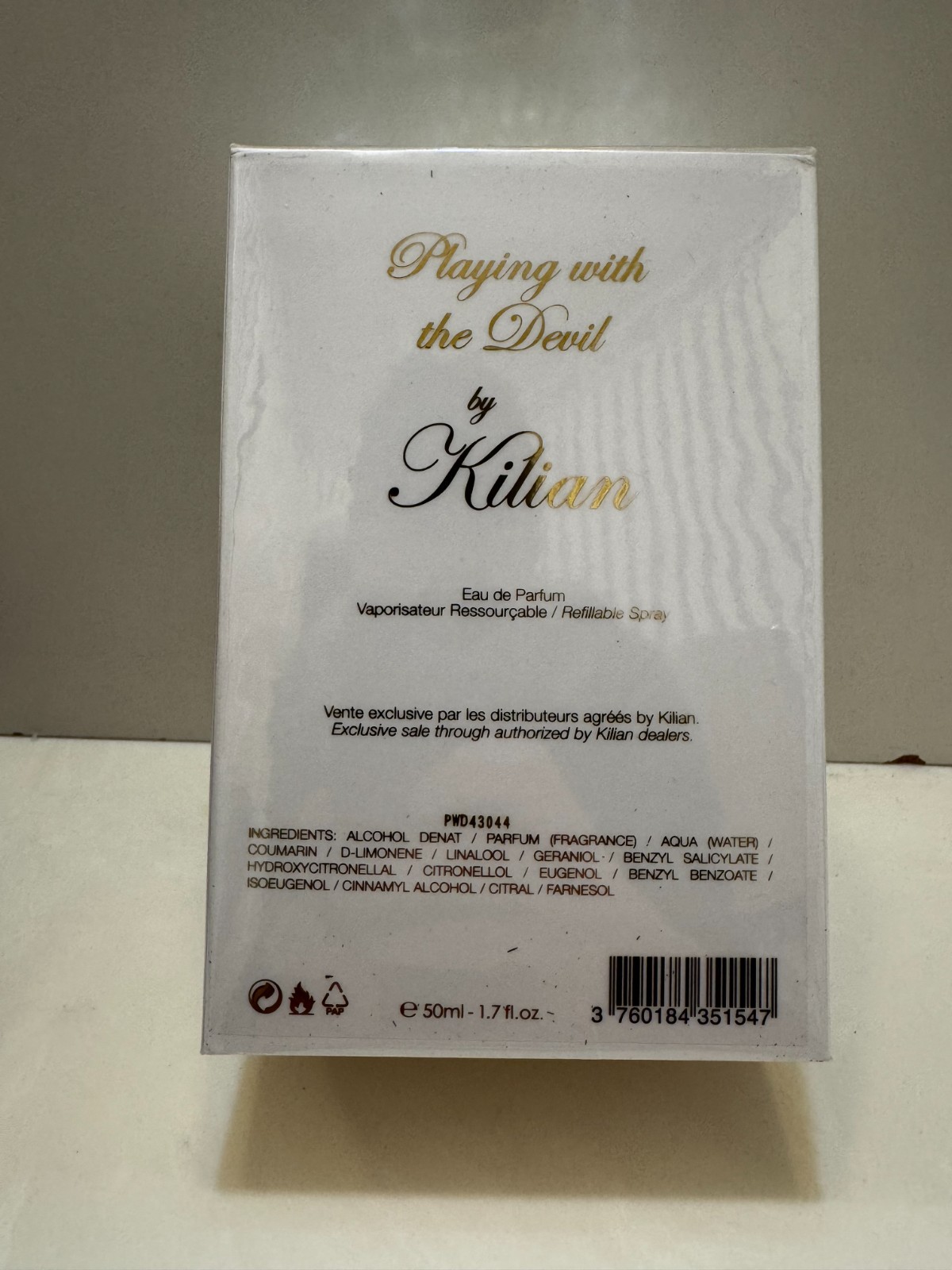 Playing with the Devil By: Kilian Eau de parfum 1.7 oz / 50 ml Refillable New