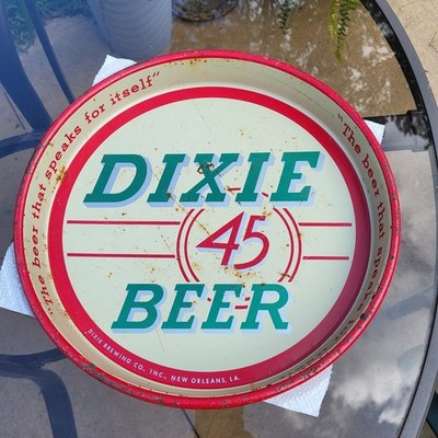 VTG Dixie Beer Tray Rare Type Dixie Brewing Co. New Orleans Louisiana 13''  READ
