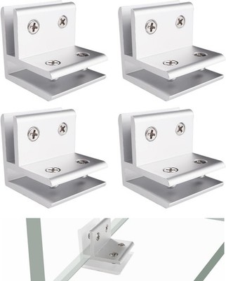 4 Stück 8 mm Glasklemmen, Aluminiumlegierung Glas Träger Halterung, verstellbares Glas 