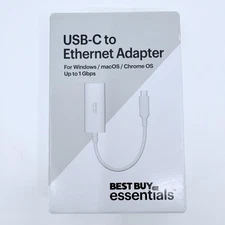 Best Buy Essentials USB-C to Ethernet Adapter 1 Gbps BE-PA2CEW23 Windows macOS