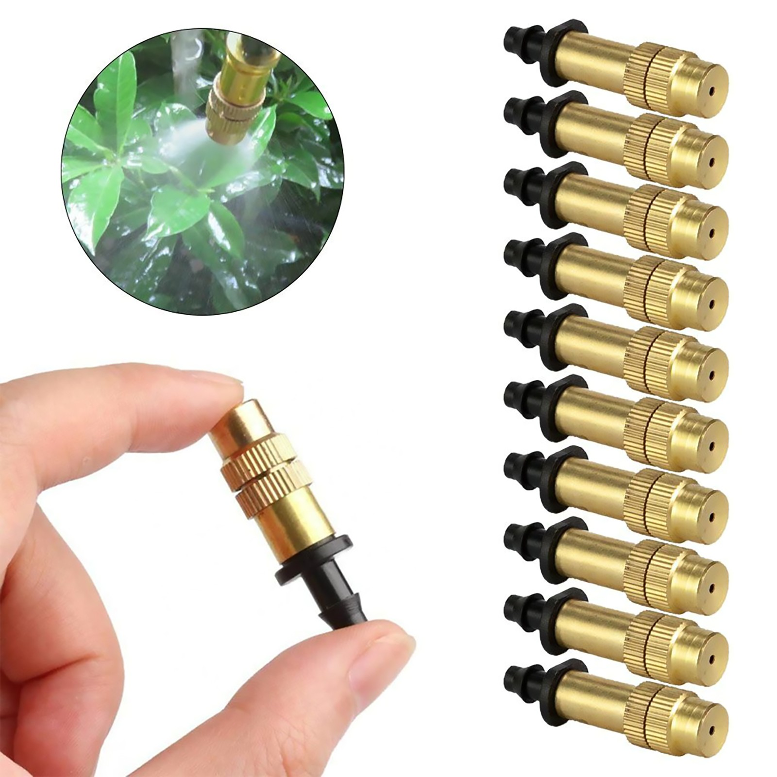 10PCS Adjustable Misting Nozzles Garden Patio Water Mister Air Accessories