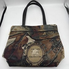 Danny K. Beverly Hills USA Made Embroidered Tapestry Hand Bag Purse Instruments