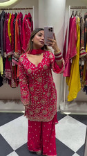Indian Bollywood Anarkali Bridal Heavy Salwar Designer Eid Dress Ethnic Ramadan