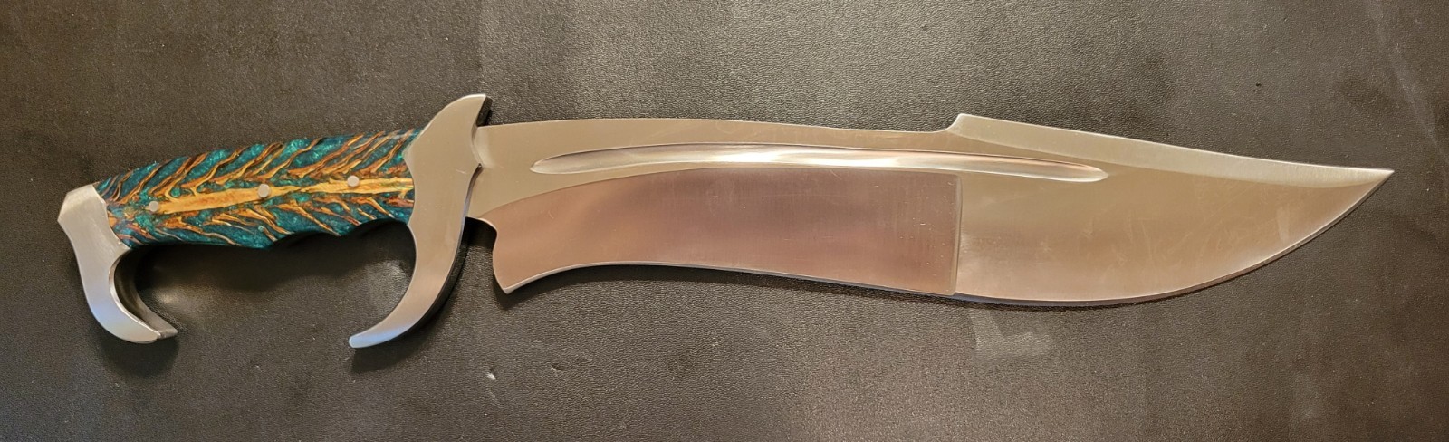 Badass Blades D2 Steel Persian Combat Knife Green Pine Cone Resin Handle- BA779