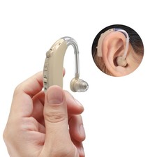 Rechargeable Digital Hearing Aid Sound Voice Amplifier Behind Ear Adjustable UK