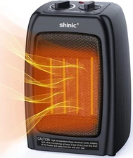 Space Heater for Indoor Use, 1500W/750W/ECO Ceramic Space Heater, 1S Fast Heat, 