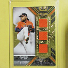 FRAMBER VALDEZ 2025 Topps Tier One Triple Relics  /149  #t1tr-fv  Astros