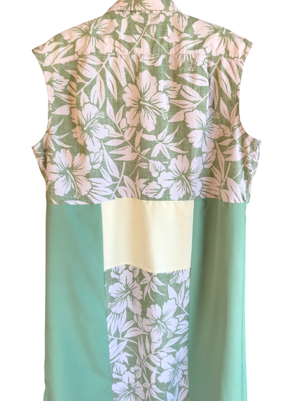 Upcycled Patchwork Boho Duster, Tropical Print La… - image 9