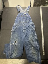 Dickies Vintage Style Distressed Overalls Grunge Carpenter Denim 30x31
