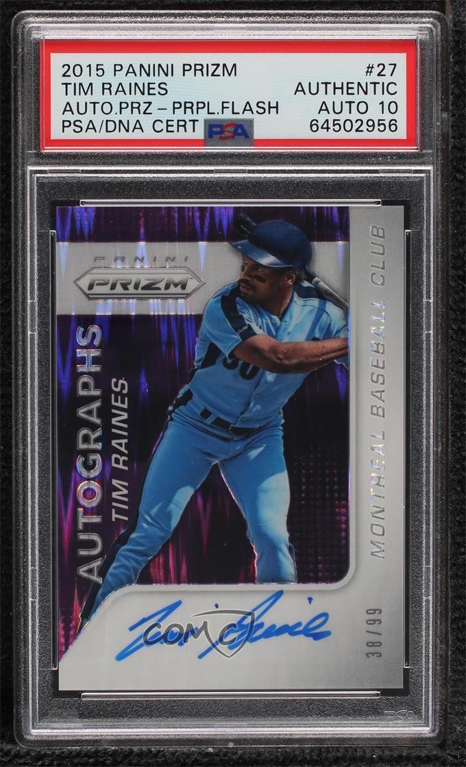 Panini Purple Tim Raines Q4j front