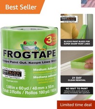 Professional Painter's Tape with PaintBlock Technology, 2" Wide, Green, 3 Rolls