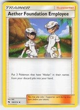 Aether Foundation Employee 168/214 Uncommon Lost Thunder Pokemon Near Mint