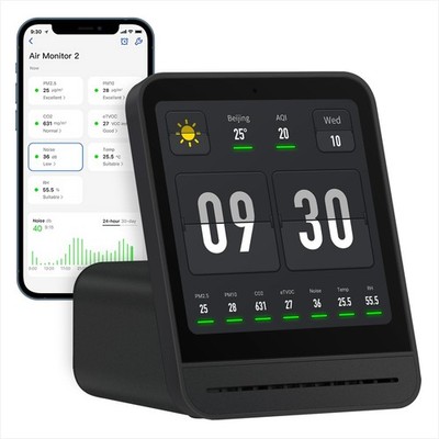 Qingping Air Quality Monitor Gen 2, Air Quality Monitor Indoor Detects PM2.5,...