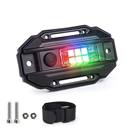 RGB White UTV Dome Light, Universal Switch RGB Strobe Roll Bar Mount Car LED