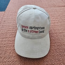 As is* Y2K 2000 Tour Bruce Springsteen E Street Band Hat Biege Cap USA MADE z3a