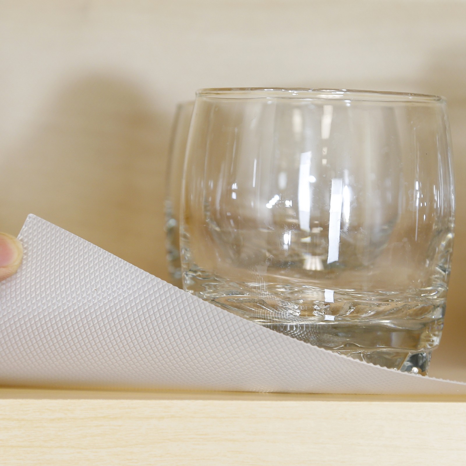 Clevr Premium 18 in. x 15 ft. Non-Adhesive Shelf Liner, Clear (6 Rolls)