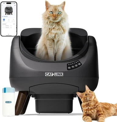 CATLINK XXL selbstreinigende offene Katzentoilette, Dualband-WLAN & 12L Behälter - Bild 1 von 4