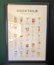 Cocktails The Essential Guide Framed Portrait Print Wall Art Food & Drink