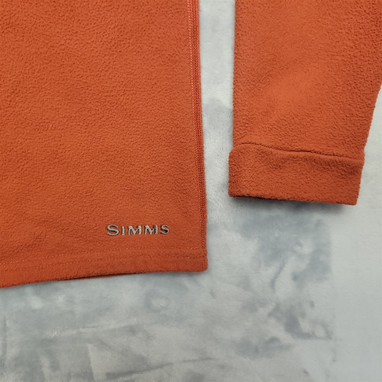 Simms Sweater Men Medium Orange Performance Long … - image 4