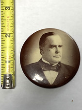 Large 1899 William McKinley 13th MN Regiment Reunion Button MN Span-Am War Pin