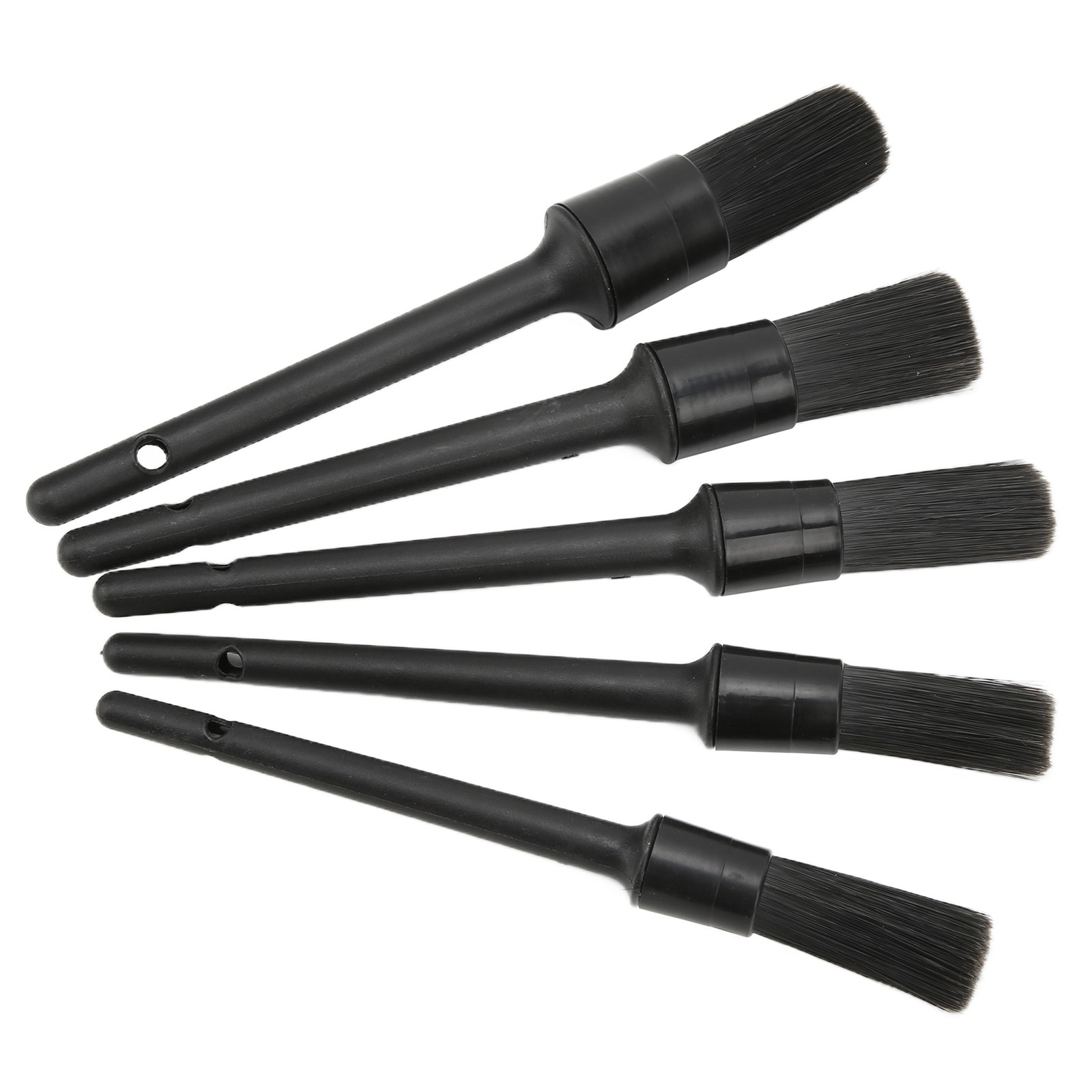 5pcs Auto Detailing Brush Set For Cleaning Car Interior Exterior Engine Exhaust