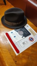 Country Gentleman Floyd Gentle Felt 100% Wool Fedora Large Dark Gray Made In USA