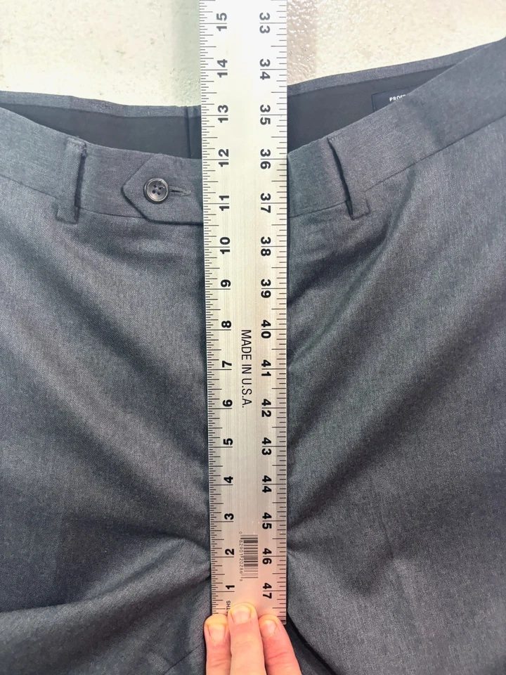 Calça social Jos A Bank Reserve 34x34 carvão lã cashmere - Imagem 3 de 4