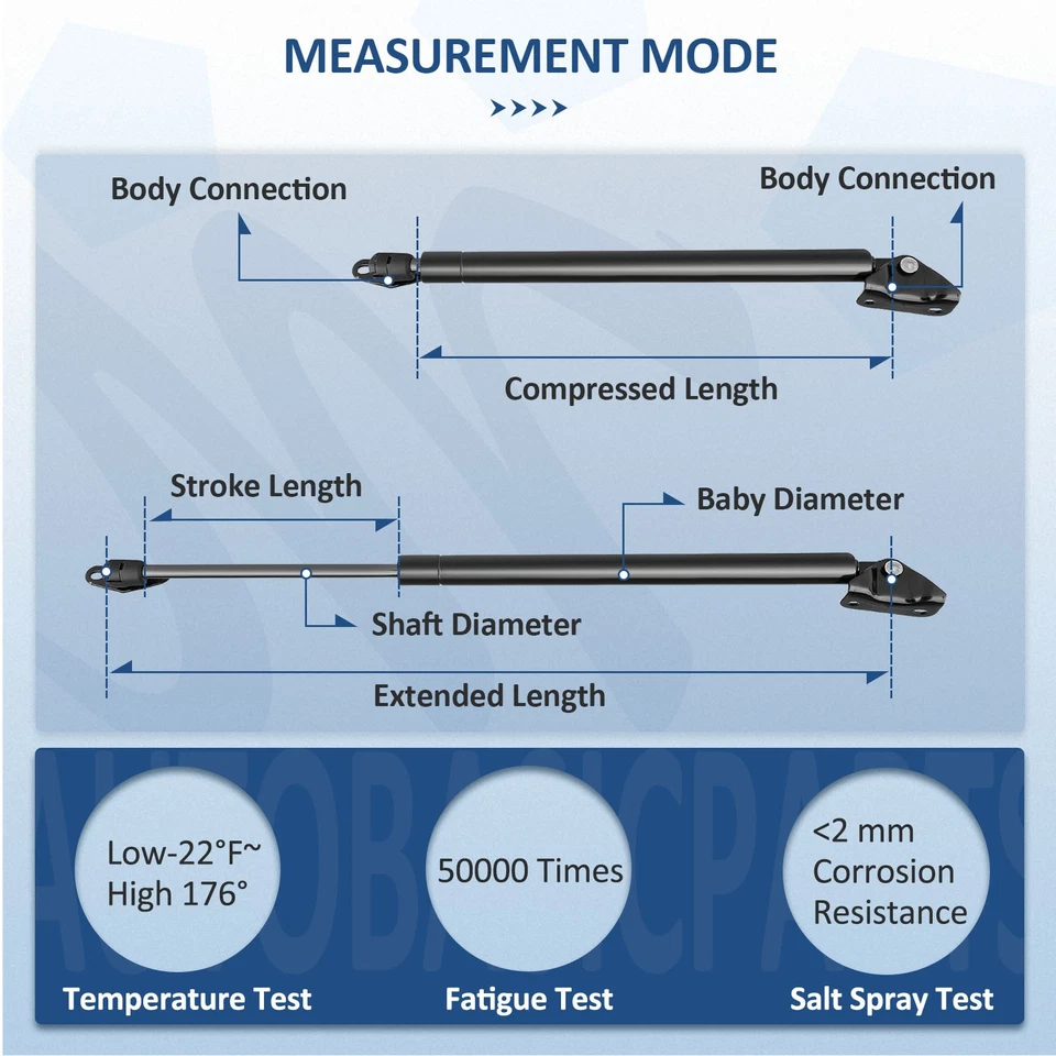 For 1999-2003 Lexus RX300 Qty 2 Liftgate Tailgate Hatch Lift Supports Struts Foto 4 de 4