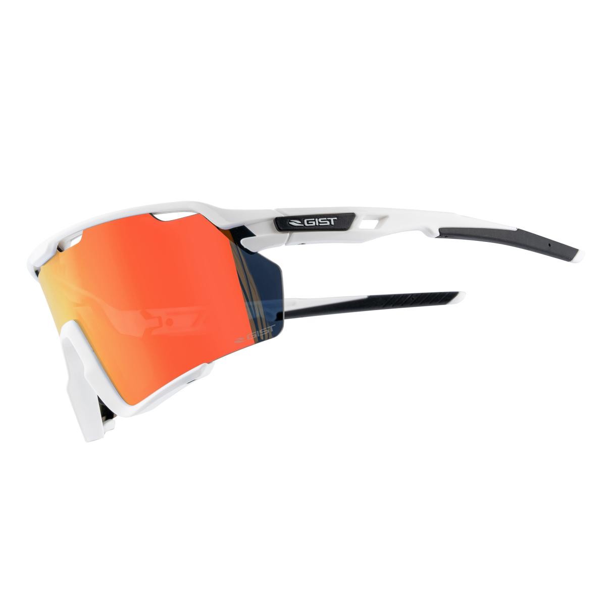 Lunettes vélo route Gist Nova monture blanche pour rouler sous le soleil d'été