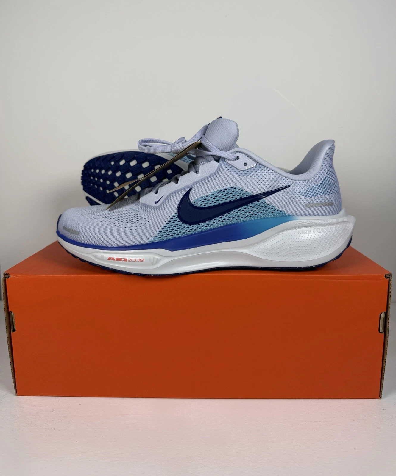 Nike Air Zoom Pegasus 41 Grey Blue Running Workout Shoe FD2722-014 Men Size 8