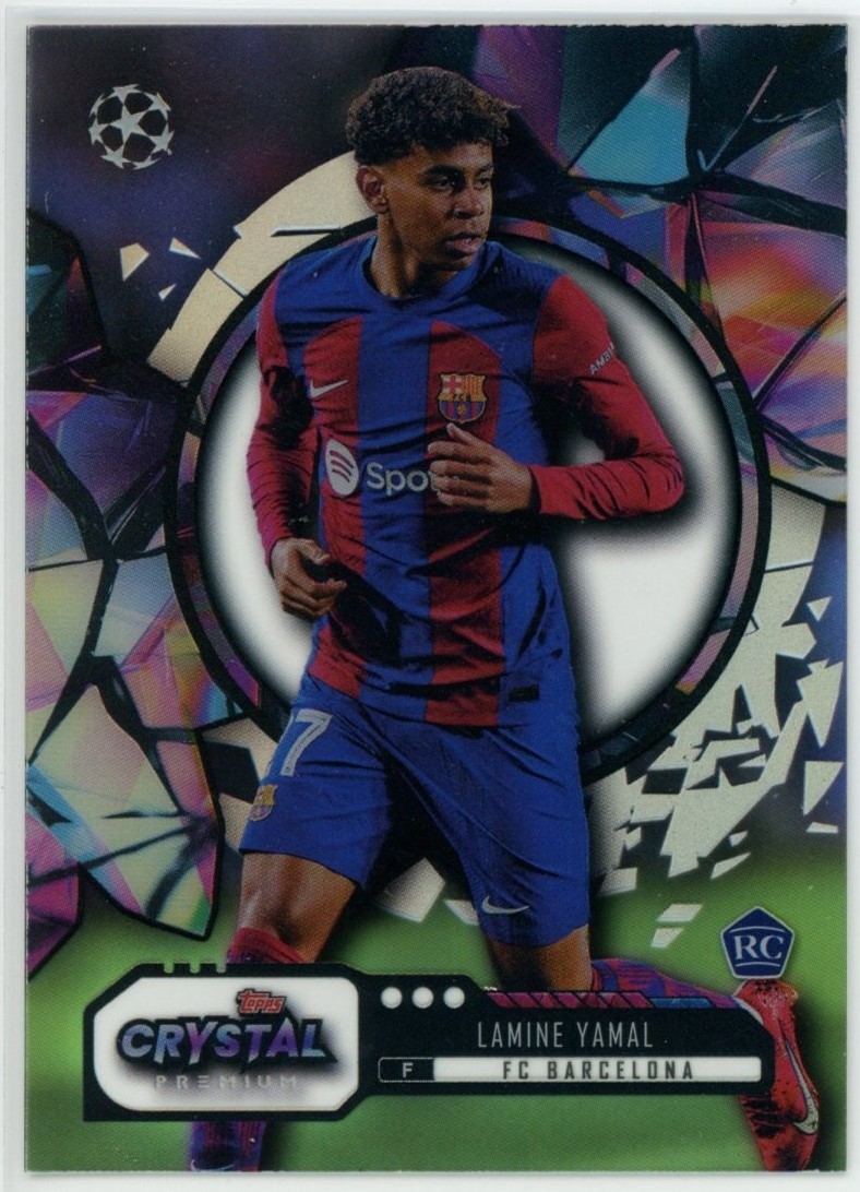 Lamine Yamal 2023-24 Topps Crystal Premium UEFA Champions League #27 Rookie RC