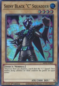 YuGiOh Shiny Black ''C'' Squadder MP21-EN037 Super Rare Englisch Neu 1st