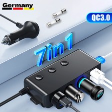 Auto KfZ Adapter 3 Fach Zigarettenanzünder Verteiler mit 4USB 12V-24V Steckdose Auto KfZ Adapter 3 Fach Zigarettenanzünder Verteiler mit 4USB 12V-24V Steckdose