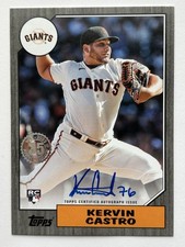 2022 Topps Update Kervin Castro 1987 Autographs Black /199 Rookie RC