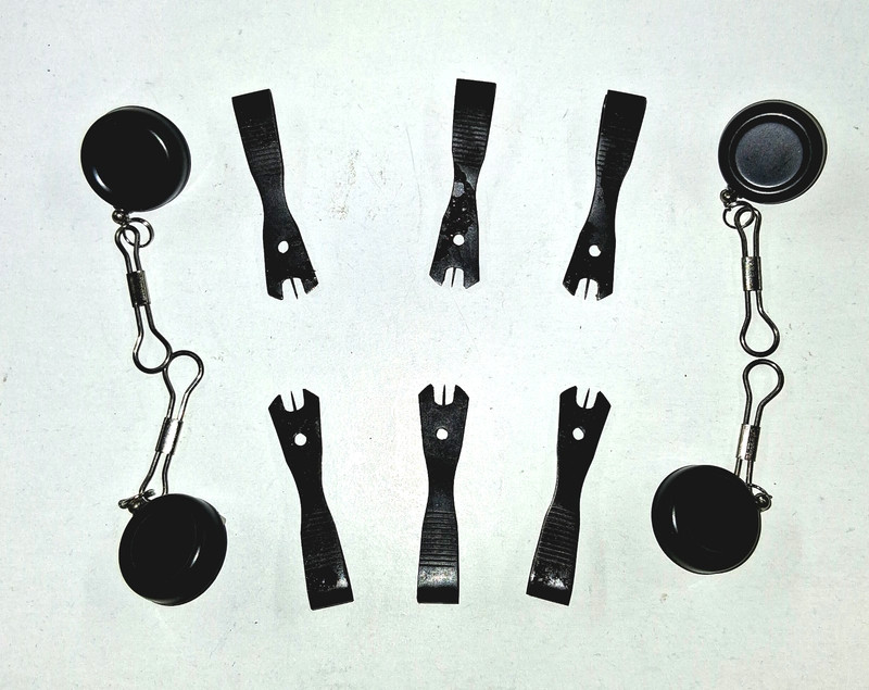 10 pc fishing lot-4 pin reels & 6 line trimmer/eye cleaner