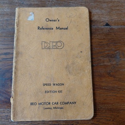 VINTAGE 1935 REO Speed Wagon Owner s Reference Manual-Edition 435-RARE UK INSERT