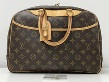 LOUIS VUITTON Monogram Deauville Mini Boston Hand Bag Brown Leather Auth