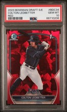 2023 Bowman Chrome Draft Sapphire Edition - Colton Ledbetter Red /5 PSA 10