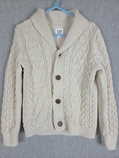 Gap Kids Boys S Shawl Collar Cable Knit Cardi...