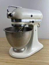 KitchenAid Model K4-B Mixer Hobart Mfg Troy Ohio Vintage W/ Attachemts Works