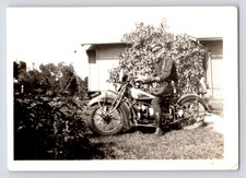 Snaps~Police Officer c1941 Indian Chief Motorcycle~Siren/Spotlight~Holstered Gun