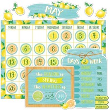 Teacher Created Resources Lemon Zest Calendar Bulletin Board Tcr8479